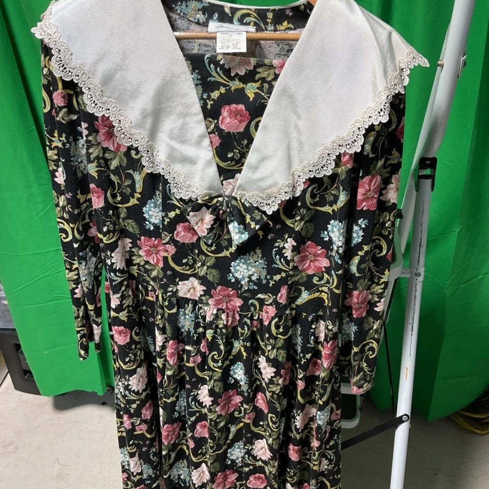 VINTAGE LANZ II Originals Tea Garden Party Cotton Dress Floral Size-14